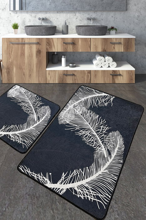 Mijölnir Juego de alfombras de baño Alisan Multicolor de 2 piezas Mijölnir Juego de alfombras de baño Alisan Multicolor de 2 piezas